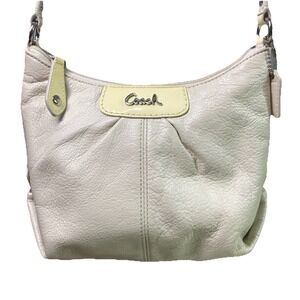 Coach Vintage Cream Women's Leather Crossbody Shoulder Small  Purse 6.5x8x3" EUC